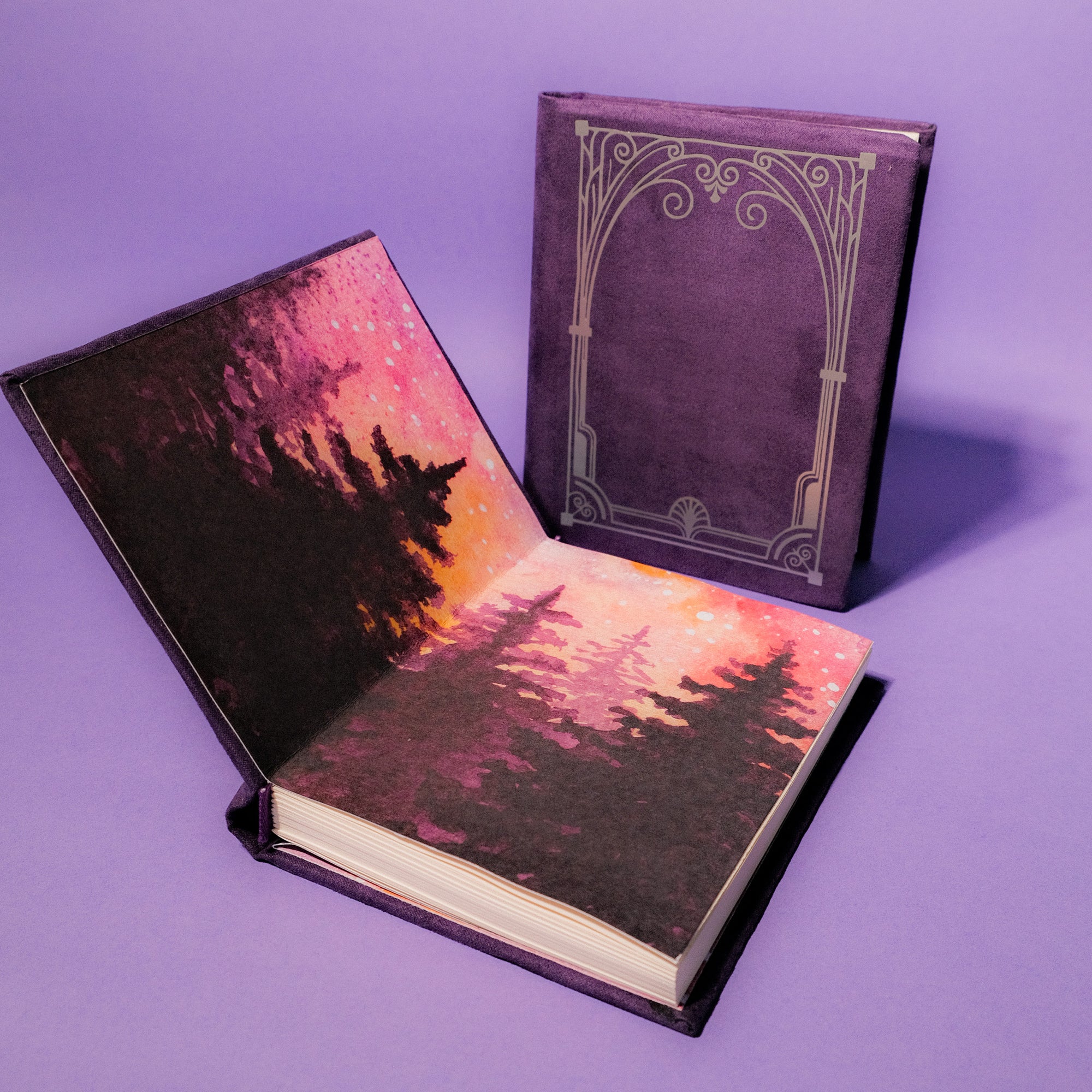 Handgemaakte notebook Paars