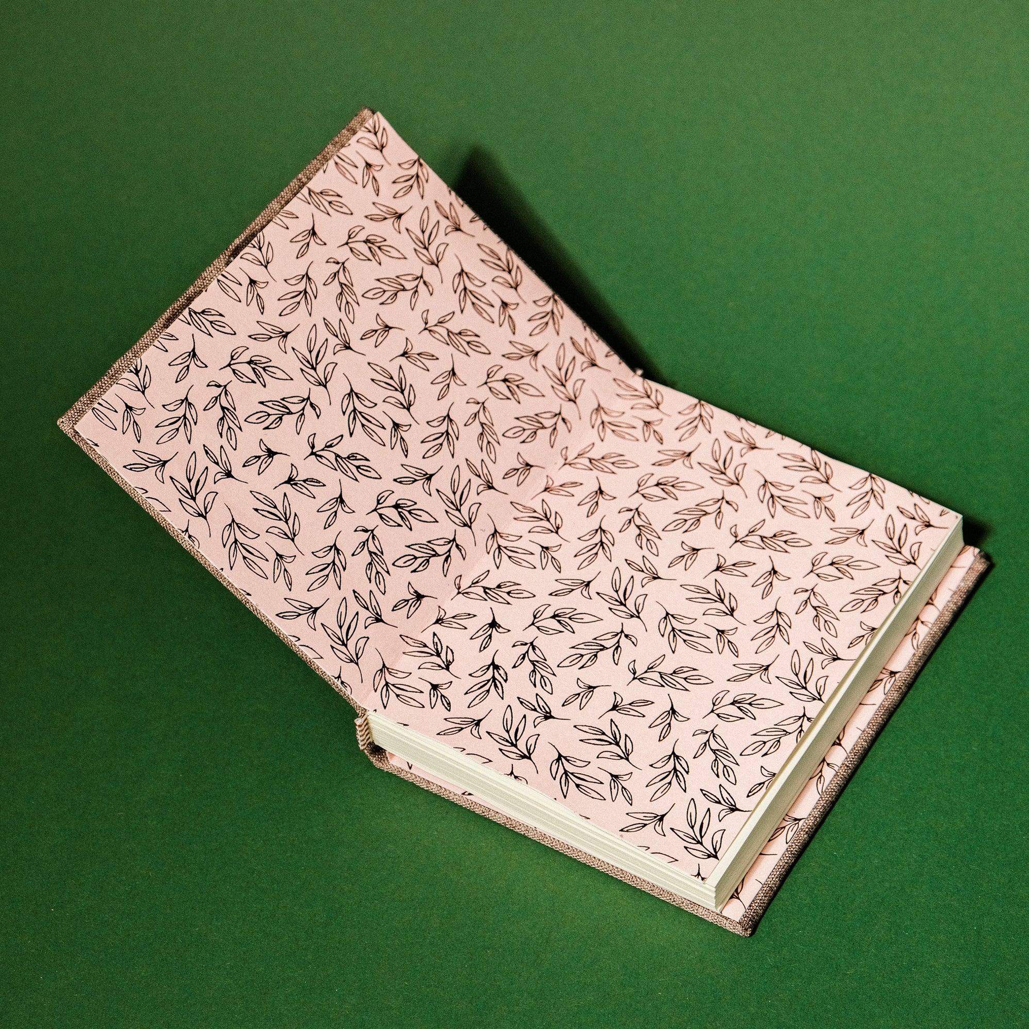 Handgemaakte Notebook Linnen Beige